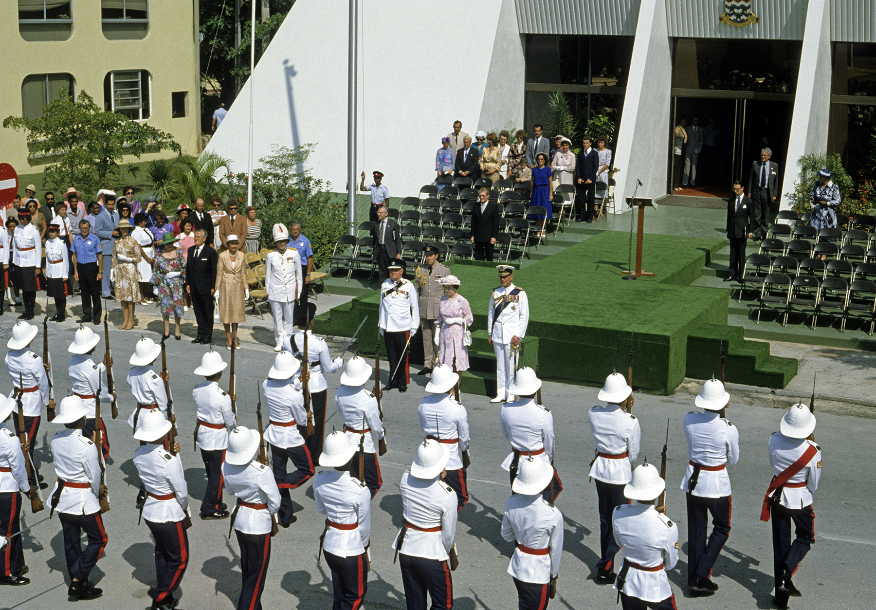 Excited crowds gathered to witness the state opening of the Legislative Assembly.